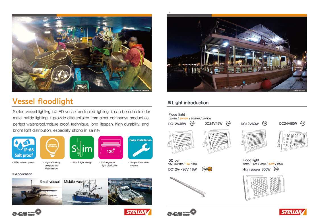 Proposal for fishing vessel LED light, IP68